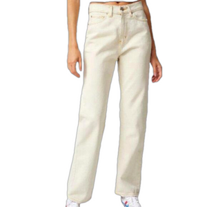 Urban Outfitters BDG High-Waisted Cowboy Jean Cream Womens Size 24 90's Straight